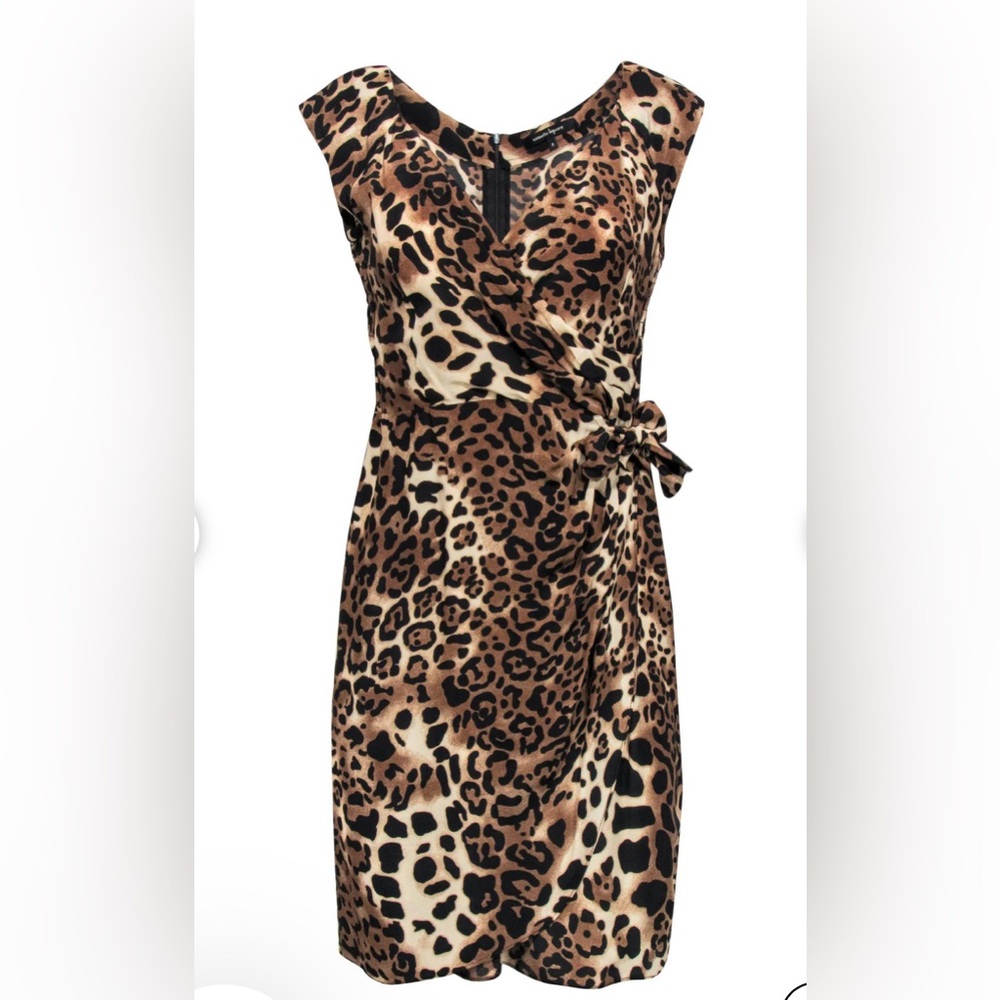 Nanette Lepore Leopard Print 100% Silk Dress LIKE NEW